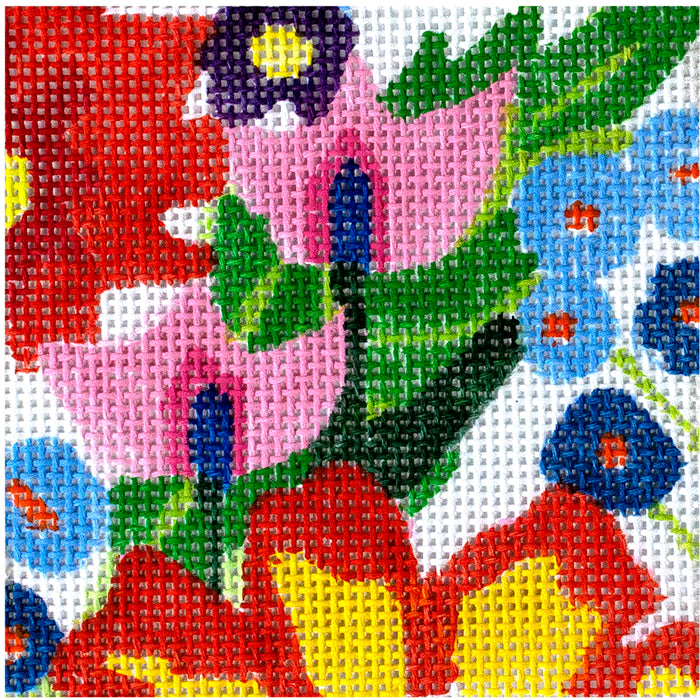 Fantasy Garden Coaster #10 Painted Canvas Jean Smith  - 1