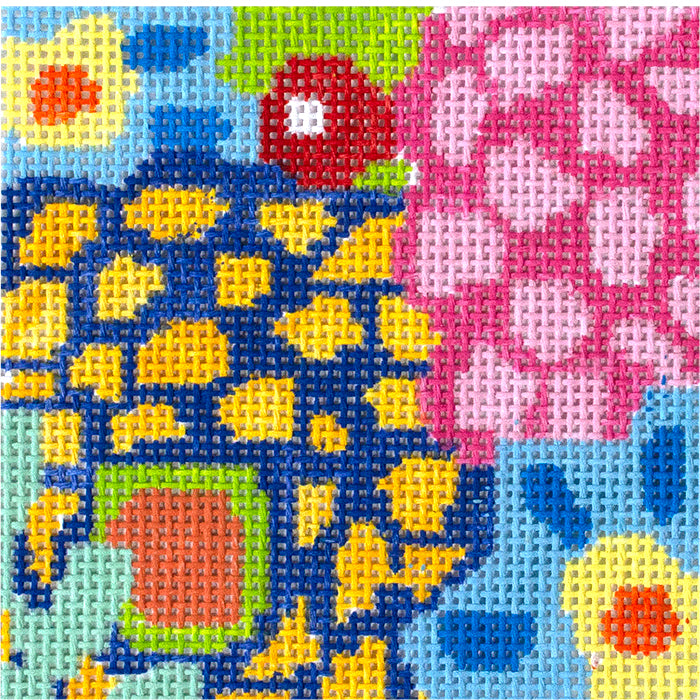 Fantasy Garden Coaster #11 Painted Canvas Jean Smith  - 1