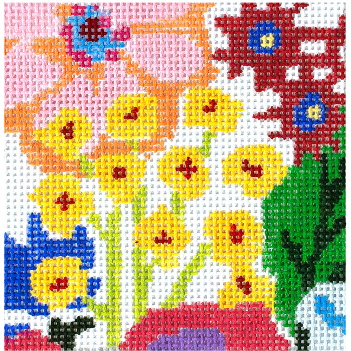 Fantasy Garden Coaster #5 Painted Canvas Jean Smith  - 1
