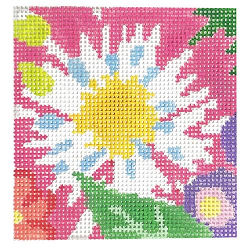 Fantasy Garden Coaster #7 Painted Canvas Jean Smith  - 1