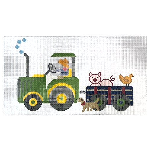 Farmer Joe Pillow Painted Canvas J. Child Designs  - 1