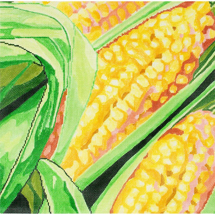 Farmer's Market Corn Painted Canvas Jean Smith 