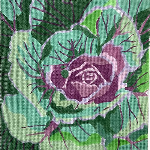 Farmer's Market Ornamental Cabbage Painted Canvas Jean Smith  - 1