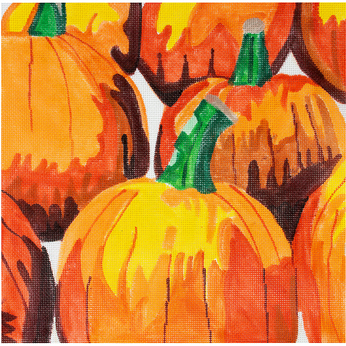 Farmer's Market Pumpkin Patch Painted Canvas Jean Smith  - 1