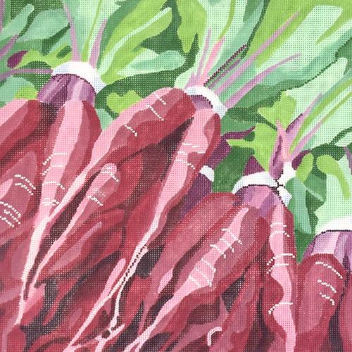 Farmer's Market Radish Painted Canvas Jean Smith  - 1