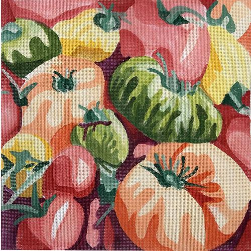 Farmer's Market Tomatoes #1 Painted Canvas Jean Smith  - 1