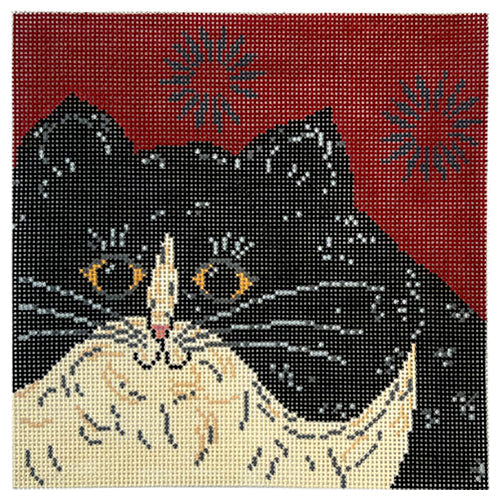 Fat Cat Painted Canvas Cooper Oaks Design 
