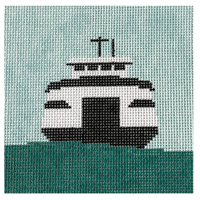 Ferry Boat - Front Painted Canvas The Salty Stitcher 