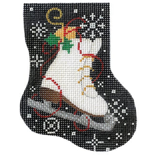 Figure Skating Mini Sock Painted Canvas Associated Talents 
