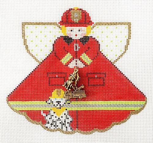 Fire Fighter Angel Painted Canvas Painted Pony Designs  - 1