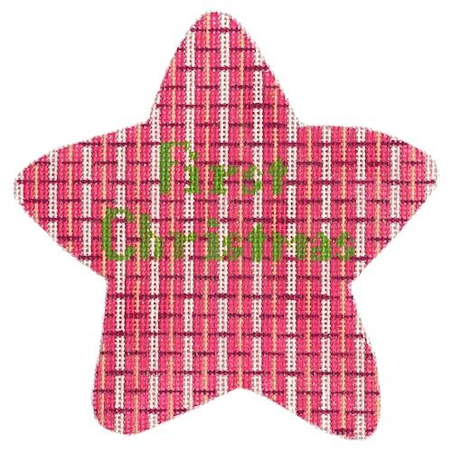 First Christmas Star   Pink Painted Canvas The Meredith Collection  - 1