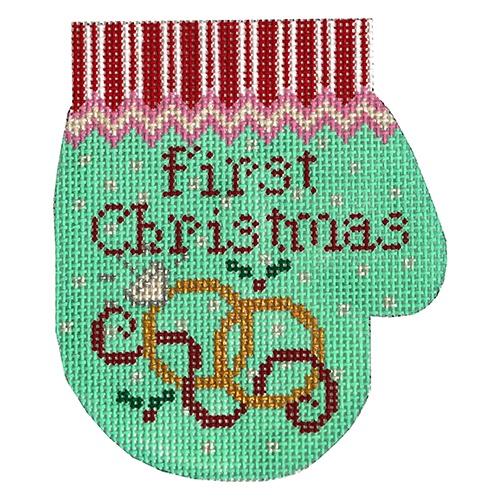 First Christmas with Wedding Rings Painted Canvas The Meredith Collection 