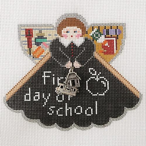 First Day of School Angel Painted Canvas Painted Pony Designs  - 1
