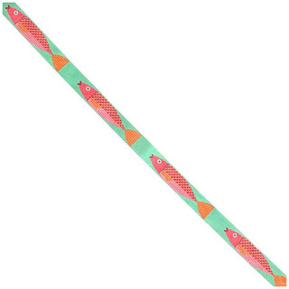 Fish Belt on Aqua Painted Canvas Birds of a Feather 
