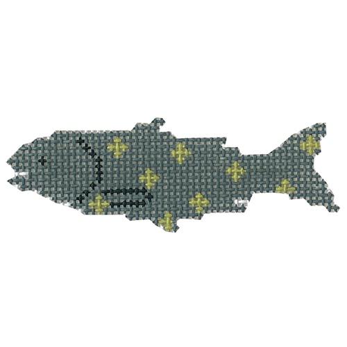 Fish Cross Painted Canvas Pippin  - 1