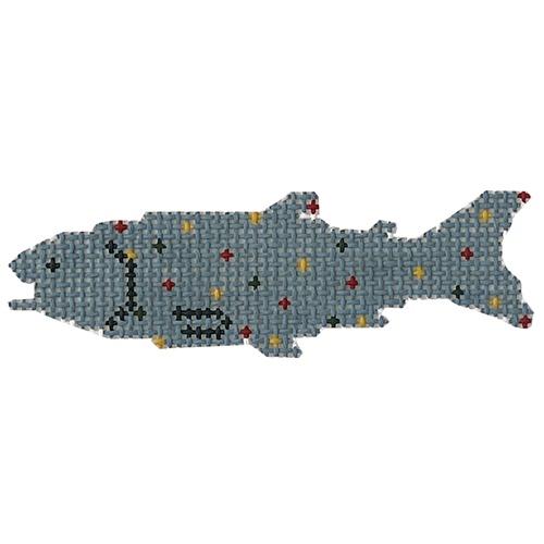 Fish Dots Painted Canvas Pippin  - 1