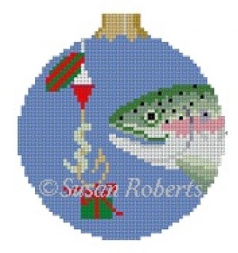 Fish Gift Ornament Painted Canvas Susan Roberts Needlepoint Designs, Inc. 