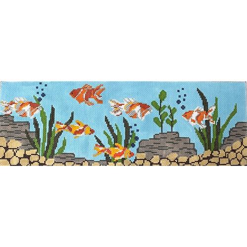 Fish Tank Pillow Painted Canvas J. Child Designs 