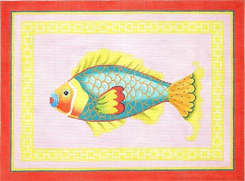 Fish with Borders Painted Canvas Colors of Praise  - 1