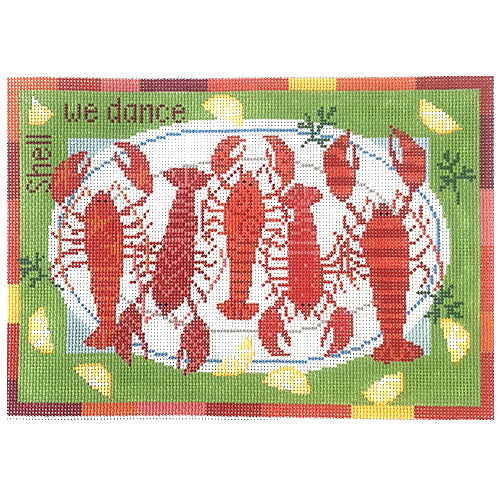 Five Lobsters Painted Canvas Pippin  - 1