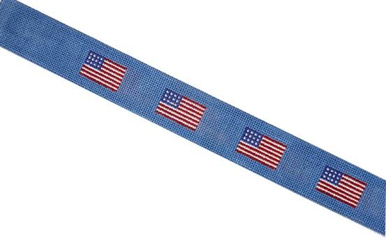 American Flag Belt on Blue - 1