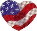 Flag Mini Heart Painted Canvas Associated Talents  - 1