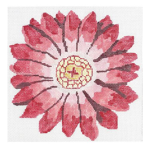 Flame Gerber Daisy Painted Canvas Jean Smith 