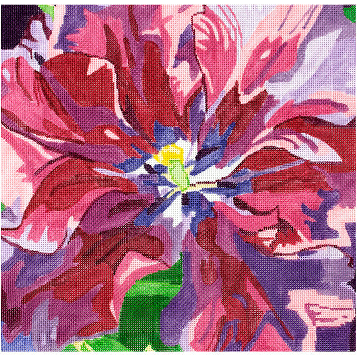 Flaming Purple Tulip Painted Canvas Jean Smith  - 1
