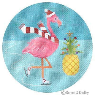 Flamingle & Jingle Painted Canvas Burnett & Bradley 
