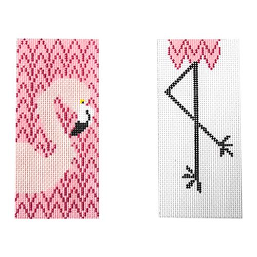 Flamingo Eyeglasses Case Painted Canvas J. Child Designs  - 1