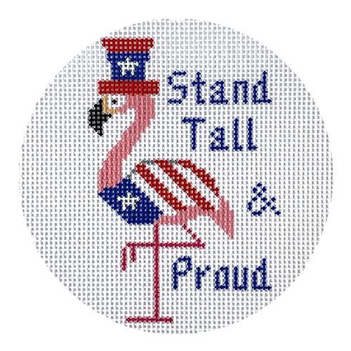 Flamingo Stand Tall & Proud Painted Canvas Danji Designs 