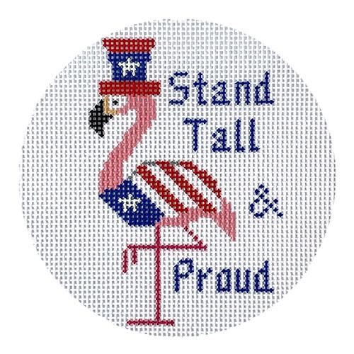 Flamingo Stand Tall & Proud Painted Canvas Danji Designs  - 1
