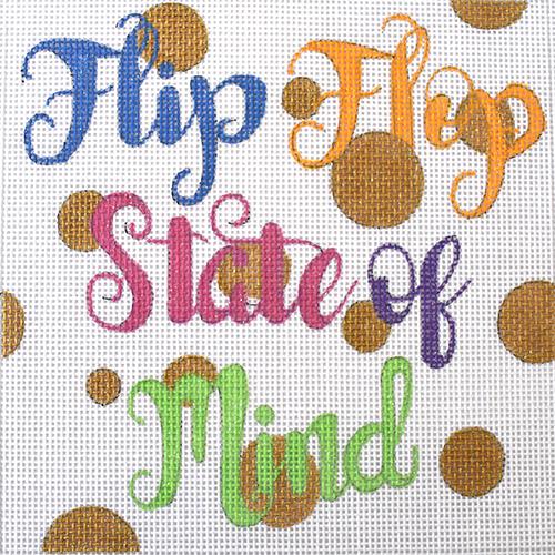 Flip Flop State of Mind Painted Canvas A Poore Girl Paints  - 1