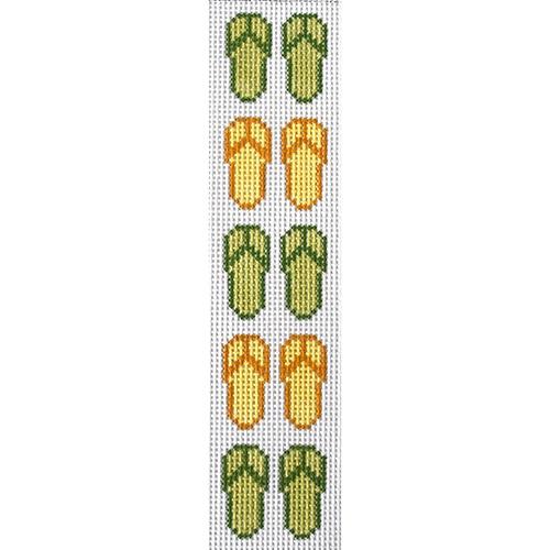 Flip Flops Bookmark Painted Canvas J. Child Designs  - 1