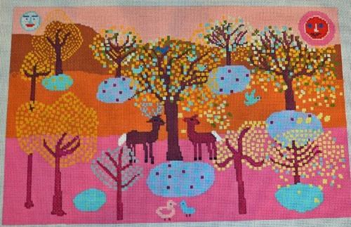 Flora & Fauna Painted Canvas Birds of a Feather 
