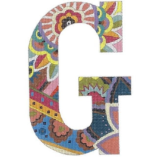 Floral 6" Monogram Letter G Painted Canvas Colors of Praise 
