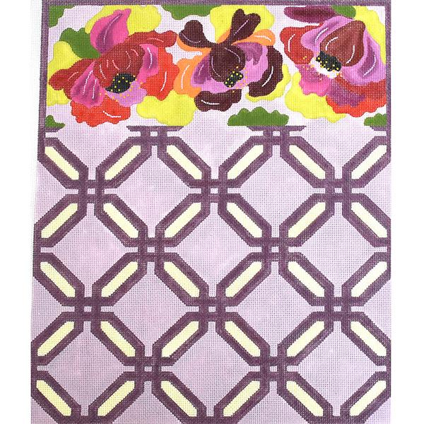 Floral Folded Clutch Painted Canvas Melissa Prince Designs  - 1
