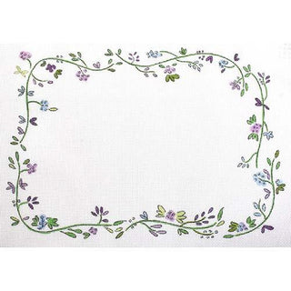 Floral Frame Painted Canvas Camilla Moss 
