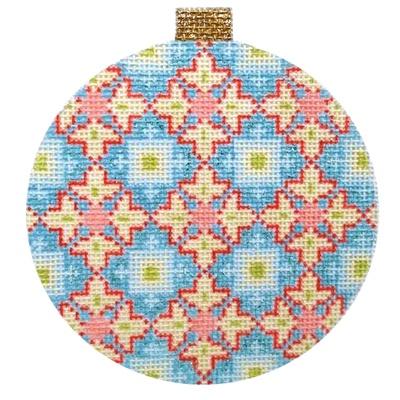 Florentine Bauble - Blue Painted Canvas Kirk & Bradley 