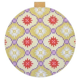Florentine Bauble   Gold/Purple Painted Canvas Kirk & Bradley 
