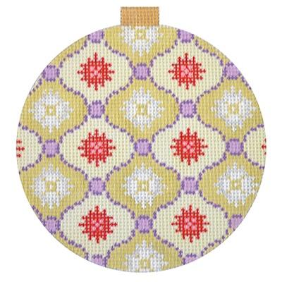 Florentine Bauble   Gold/Purple Painted Canvas Kirk & Bradley 
