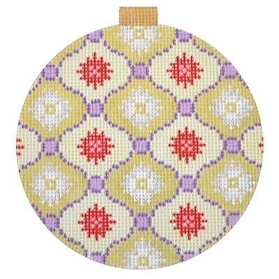 Florentine Bauble - Gold/Purple Painted Canvas Kirk & Bradley 