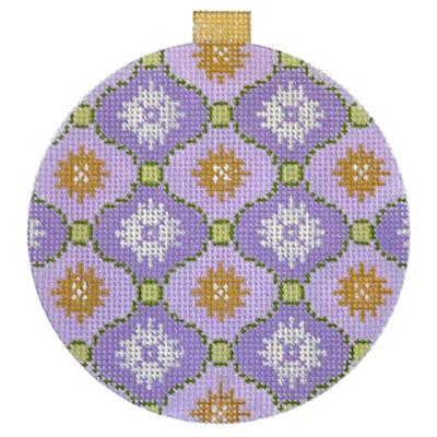 Florentine Bauble   Lilac Painted Canvas Kirk & Bradley 
