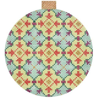 Florentine Bauble   Mint/Red Painted Canvas Kirk & Bradley 
