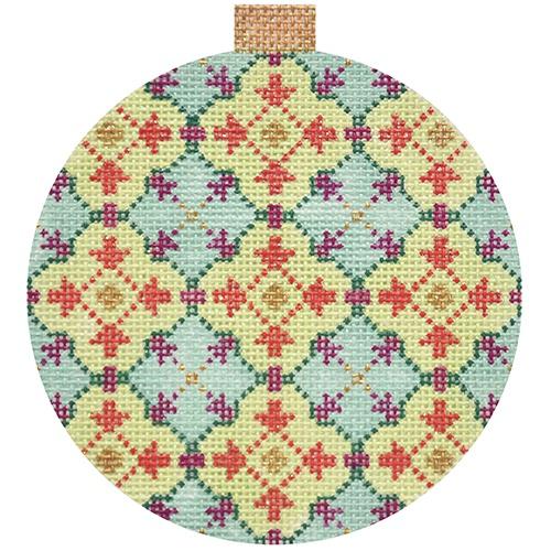 Florentine Bauble - Mint/Red Painted Canvas Kirk & Bradley 