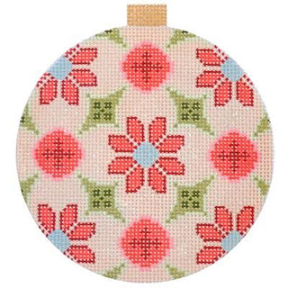 Florentine Bauble   Peach Painted Canvas Kirk & Bradley 
