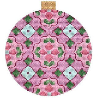 Florentine Bauble   Pink/Purple Painted Canvas Kirk & Bradley 
