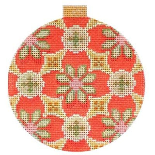 Florentine Bauble   Sage/Red Painted Canvas Kirk & Bradley 
