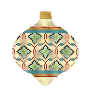 Florentine Baubles   Cream Moroccan Tile Painted Canvas Kirk & Bradley 
