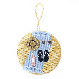Florida Beach Day with Stitch Guide Painted Canvas Morgan Julia Designs 
